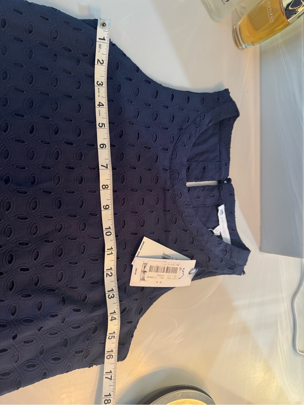 NWT Southern Tide Navy Eyelet Fabric -Women’s XS - Picture 8 of 12